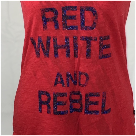 Rock & Republic Red Graphic Front Tank Top - Picture 4 of 5